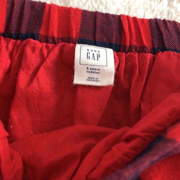 Gap Girls Red Blue Cotton Flannel Skirt 5 EUC Lined - Picture 6 of 11